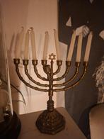 Antieke Menora kandelaar, Antiek en Kunst, Antiek | Kandelaars, Ophalen of Verzenden, Koper of Brons