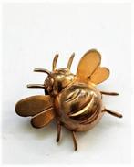 Leuke vintage messing broche vliegend insect, Ophalen, Gebruikt, Goud, Overige materialen