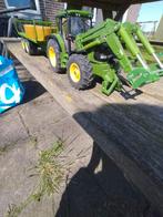 Siku mooie John Deere tractor met voorlader en kar, Kinderen en Baby's, Ophalen of Verzenden, Gebruikt