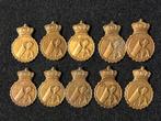 10 Bronzen badges belgische luchtbescherming, Ophalen