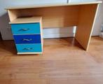 Bureau en boekenkast voor tienerkamer in gezellige kleuren, Huis en Inrichting, Bureaus, Ophalen, Gebruikt, Bureau