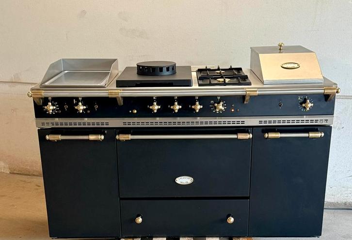 Luxe Gasfornuis Lacanche Zwarte, Witgoed en Apparatuur, Fornuizen, Zo goed als nieuw, Vrijstaand, Gas, 5 kookzones of meer, 90 tot 95 cm