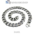 ketting Zeer brede rvs zilver bikers ketting Daris biker, Verzenden, Nieuw, Zilver, Overige materialen