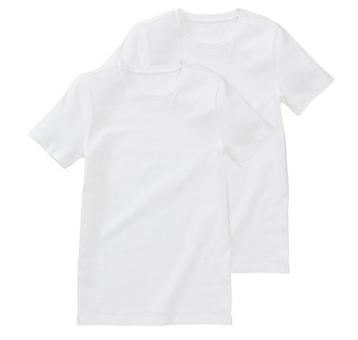 HEMA 2 witte v-hals polo shirt t-shirt jongen maat 134-140 beschikbaar voor biedingen