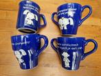 Leuke set van 4 blauwe bekers van Blueband, Huis en Inrichting, Keuken | Servies, Ophalen of Verzenden, Zo goed als nieuw, Overige stijlen