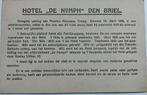 Oude Ansichtkaart Den Briel met  Hotel ,,De Nymph´´, Ophalen of Verzenden, Voor 1920, Gelopen, Zuid-Holland