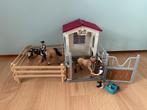 Schleich Horse Club Paardenbox met paard en toebehoren, Ophalen of Verzenden, Zo goed als nieuw, Paard, Beeldje of Figuurtje