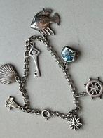 Zilveren armband 7 leuke bedels, Sieraden, Tassen en Uiterlijk, Armbanden, Verzenden, Zo goed als nieuw, Zilver