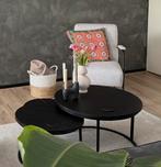 Salontafelset Jelle XL – zwart – set van 3 ronde tafels, Ophalen, Gebruikt, 50 tot 100 cm, Rond