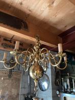 Mooie 6 armige geel koperen kroonluchter., Ophalen