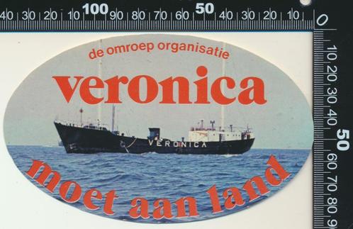 Sticker: Veronica - Moet aan land, Verzamelen, Stickers, Zo goed als nieuw, Film, Tv of Omroep, Ophalen of Verzenden