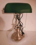 Klassieke Engelse Bankierslamp Mat Messing Nieuw, Huis en Inrichting, Lampen | Tafellampen, Ophalen of Verzenden, Nieuw, Minder dan 50 cm