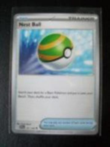 3191. Nieuwe Pokemon Kaart NEST BALL (181/198) beschikbaar voor biedingen