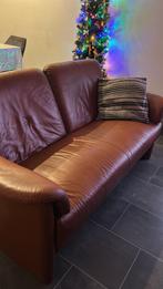 Gratis echt leren bankstel 2 stoelen en een bank, Huis en Inrichting, Ophalen of Verzenden, Gebruikt, 75 tot 100 cm, Stof