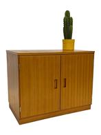 Vintage Grenen kastjeTv Audio Meubel LP kast jaren 70, Huis en Inrichting, Kasten | Televisiemeubels, Gebruikt, Vintage, 50 tot 100 cm