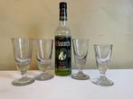 4 x antiek Absinth glazen wijnglazen dikglas Frans, Ophalen of Verzenden