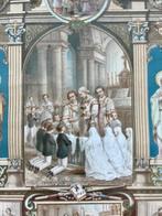 Antieke Franse lijst (zwart met vergulde opbouw), Ophalen of Verzenden