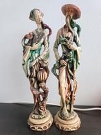 Grote gedetailleerde Chinese beeldjes - gesigneerd A.B., Ophalen of Verzenden, Zo goed als nieuw, Mens