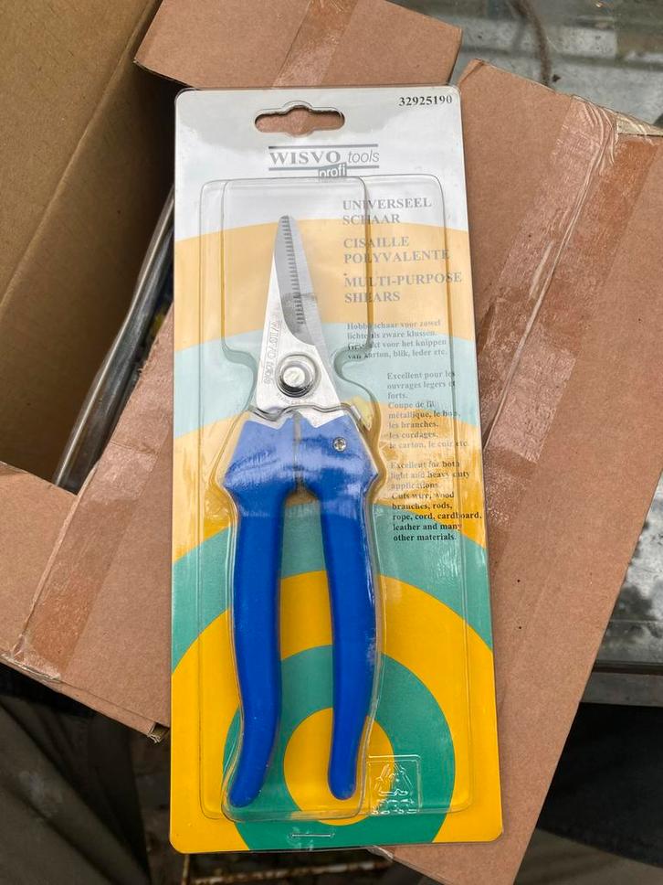 12x Wisvo Universele Schaar - Nieuw in Verpakking!, Doe-het-zelf en Verbouw, Gereedschap | Handgereedschap, Nieuw, Ophalen of Verzenden