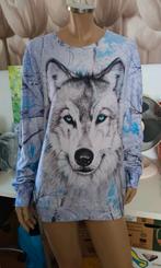 Leuke lichtblauwe trui met Husky van Mr. GUGU maat  42 L, Blauw, Maat 42/44 (L), Mr.GUGU & Miss Go, Ophalen of Verzenden