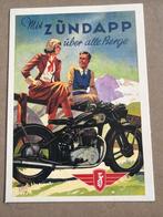 Vintage Zündapp Motorfiets Reclamekaart, Ophalen of Verzenden