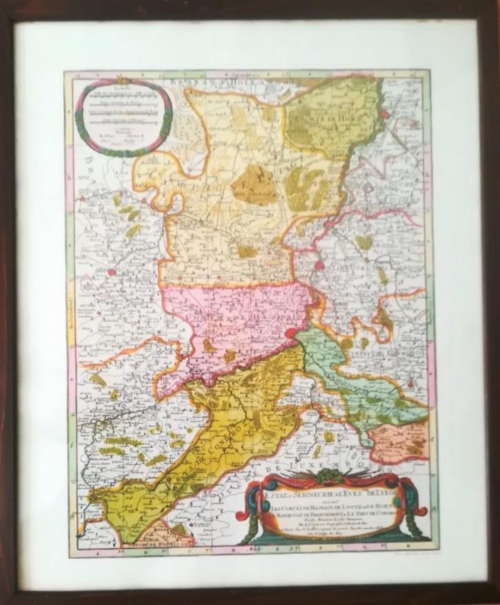 Prinsbisdom Luik - N. Sanson & H. Jaillot - 1690, Antiek en Kunst, Kunst | Schilderijen | Modern, Ophalen of Verzenden