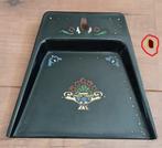 Antieke metalen as-schep met handgeschilderde decoratie, Ophalen of Verzenden