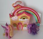 2 little pony's met speelhuisje, Kinderen en Baby's, Speelgoed | My Little Pony, Zo goed als nieuw, Ophalen
