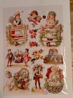 kinderen jongen meisje poesie poezie plaatjes vel 7061, Verzamelen, Poesieplaatjes, Ophalen of Verzenden