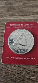 Zilveren 25 Gulden 1976 Nederlandse Antillen BU nr.2, Ophalen of Verzenden, Zuid-Amerika, Losse munt, Zilver