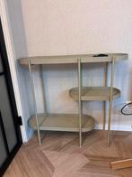 Noan sidetable hout/metaal antiek beige, Ophalen, 100 tot 150 cm, Zo goed als nieuw, Metaal
