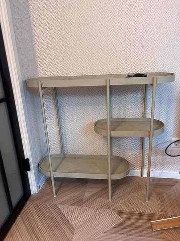 Noan sidetable hout/metaal antiek beige beschikbaar voor biedingen
