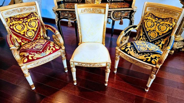 Versace Home “Vanitas” 3 stoelen, originele editie 1992, Antiek en Kunst, Kunst | Designobjecten, Ophalen