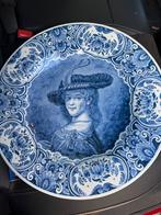 Saskia Rembrandt Delfts Blauw Bord Antiek Schaal Wandbord De, Ophalen of Verzenden