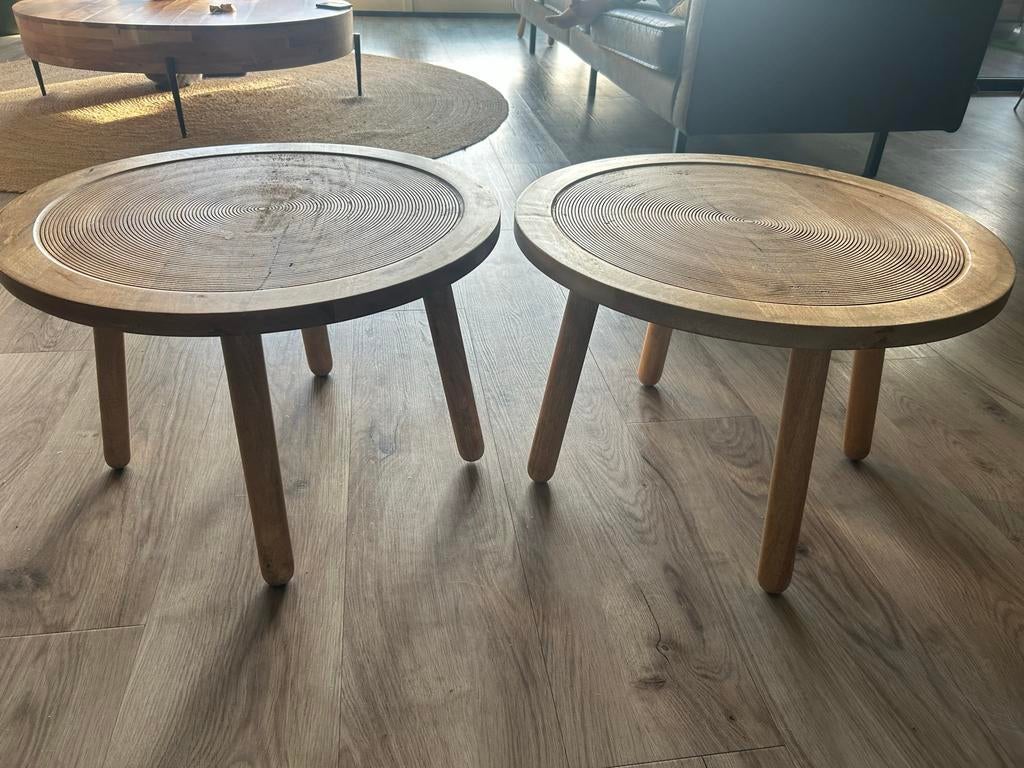 Zuiver Bijzettafels - Set van 2, Ophalen, Minder dan 45 cm, Minder dan 55 cm, Rond
