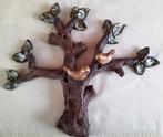 aardewerk wandhanger van boom met 2 vogeltjes, Ophalen of Verzenden
