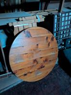 Massief houten tafel diameter 105 cm, Ophalen, Gebruikt