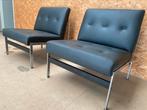 Zelfzame set Artifort 020 fauteuils, vintage design. Leder., Huis en Inrichting, Fauteuils, Ophalen, Zo goed als nieuw, 75 tot 100 cm