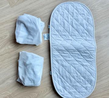 Aerosleep wieg matrasbeschermer/topper 75x34 cm+2 hoeslakens beschikbaar voor biedingen