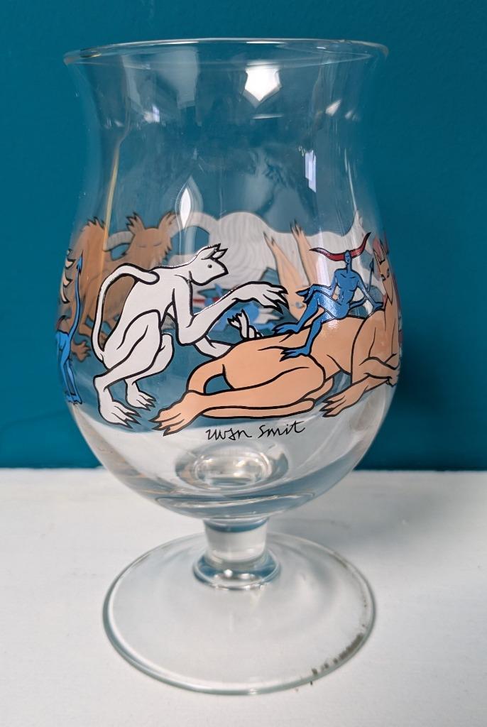 Duvel bierglas Iwan Smit Limited Edition, Verzamelen, Glas en Borrelglaasjes, Zo goed als nieuw, Bierglas, Ophalen of Verzenden