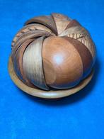 Set Afrikaanse houten kommetjes op standaard, Overige materialen, Nieuw, Ophalen of Verzenden, Kom(men)