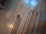 Vintage koperen gordijn roede 8 stuks, Ophalen, Gebruikt, Overige materialen, 50 tot 150 cm