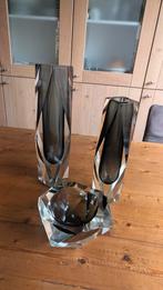 Murano Sommerso Set: Vazen & Asbak, Huis en Inrichting, Ophalen, Overige kleuren, Glas, Minder dan 50 cm