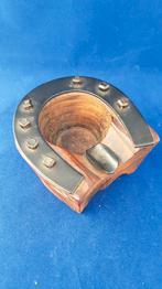 Asbak Hoefijzer, eikenhout en metaal, Spanje. (1) 7B9, Tweedehands verkoop, Tweedehands verkoop, Gebruikt, Ophalen of Verzenden