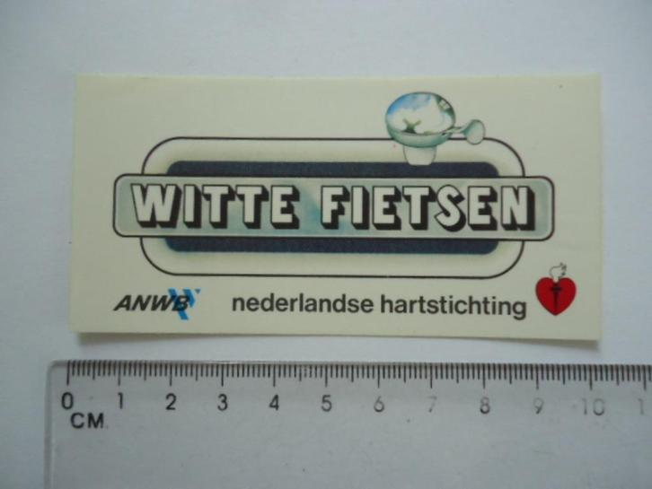 sticker oud ANWB WITTE FIETSEN plan veluwe vintage natuur, Verzamelen, Stickers, Zo goed als nieuw, Verzenden