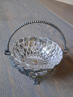 vintage bonbonnière van tin en glas, Antiek en Kunst, Ophalen