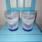 Whisky Ballantine's glazen met blauwe bodem set van 2, Verzamelen, Ophalen, Gebruikt, Overige typen