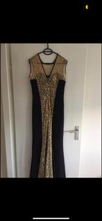 Zwarte Galajurk met Gouden Pailletten, Kleding | Dames, Jurken, Maat 38/40 (M), Zwart, Ophalen of Verzenden, Zo goed als nieuw