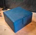 Horlogedoos blauw leder 6 horloges, Sieraden, Tassen en Uiterlijk, Overige Accessoires, Ophalen of Verzenden, Nieuw