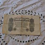 Reichbanknote 100 mark 1922, Ophalen of Verzenden, Duitsland, Los biljet